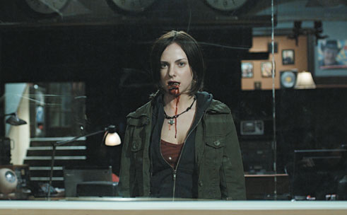 That glass must be so clean, it's like it's not even there! Until Laurel-Ann smudges it...