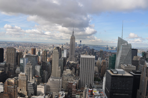 Views to the south of New York City from the Top of The Rock