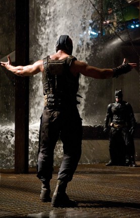 Bane famously broke Batman's back in the comic book world, how will Batman stand up against a threat like none other he has faced before. See how confident Bane is against a very weak Dark Knight who has yet to 'rise'