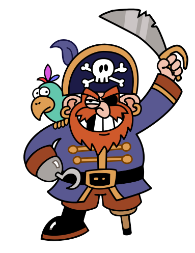 This pirate took advantage, and bought all of the accesories on offer at this years pirate fashion week.