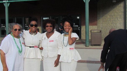 My daughters, their grandmother and I, all wore white on Sunday without planning for it.