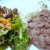 ...a main course of beans, rice and an organic side salad...