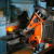 KUKA industrial robot operating in a foundry KUKA industrial robot operating in a foundry