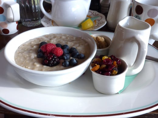 Oatmeal is a great source of soluble fiber, which helps lower cholesterol.