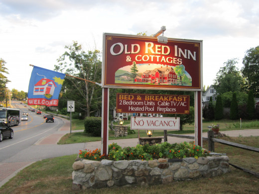 The Old Red Inn...one of many Inns, hotels and accommodations for people who want to stay in North Conway Village.
