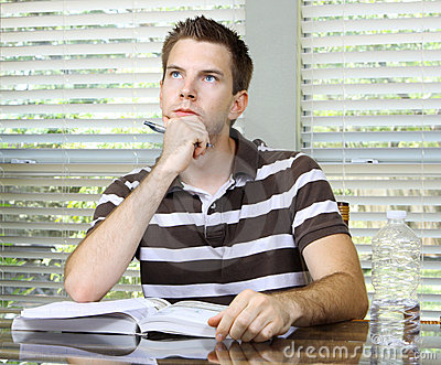 Student thinking about college