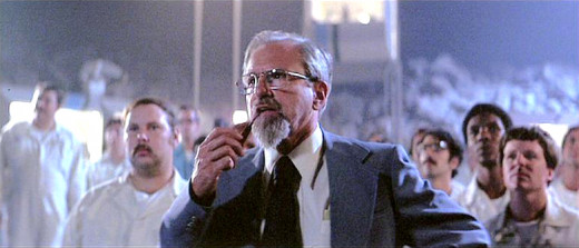 Frame of Hynek in his cameo appearance at the end of Steven Spielberg's movie Close Encounters of the Third Kind (1977).