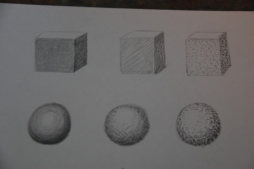 Shaded cubes and spheres