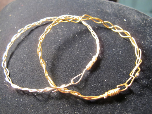 More wire wrapped bangle bracelets by NaomiR