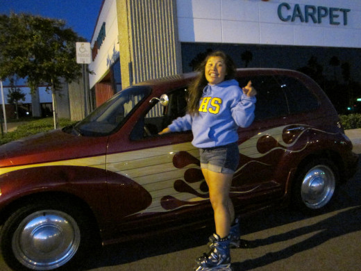 This kind of fire on a car is cool 