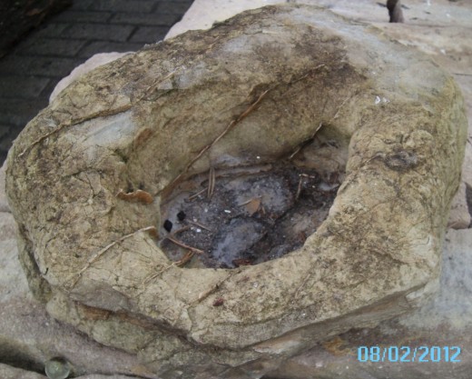 A natural bowl rock