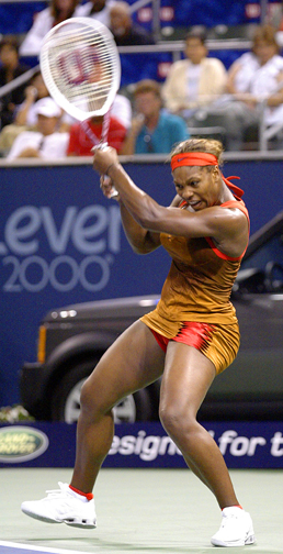 Serena Williams playing the US Open