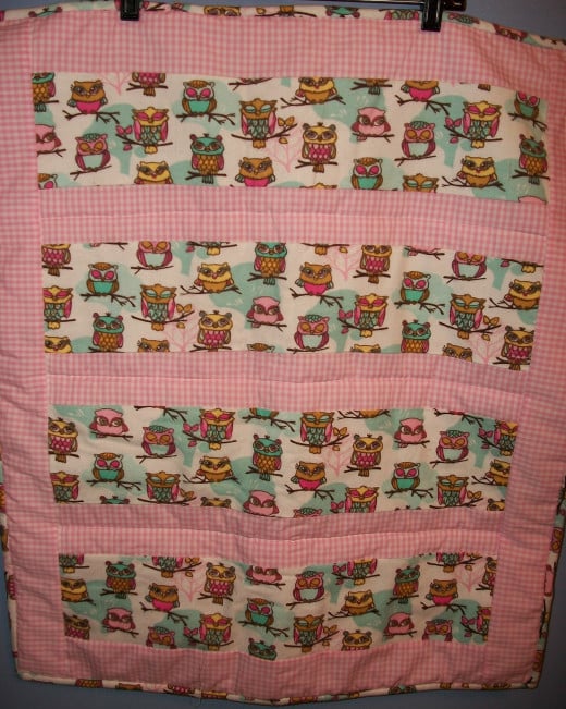 One of the first strip quilts I made for Project Linus.