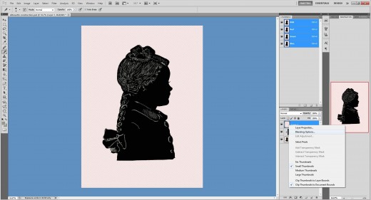 (27.) Ensure 'Layer 1' is highlighted blue then select 'Blending Options'