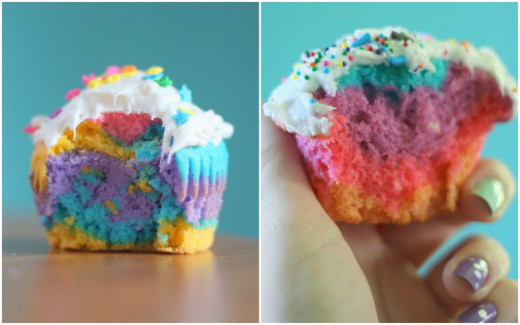 Rainbow Cupcakes