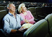 Not just teen's enjoy a walk-in theater, but some middle-aged people enjoy the thrill of watching a movie in a walk-in theater.