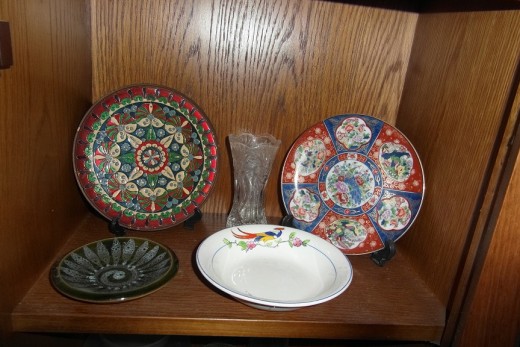 decorative items bought very cheaply at auction.