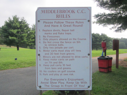 Please follow all the posted rules for a fun and safe Round of Golf!