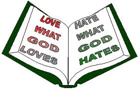 Proper hate contrasts with the  fleshly work of hatred because hate coming from fleshly desire is not the result of standing for right in love. Proper hate is commanded by God and directed at sin.