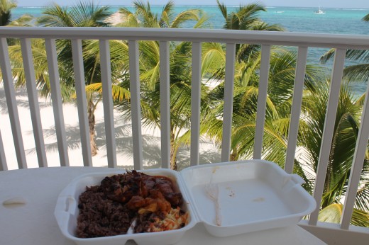 Belizean food in its natural environment.
