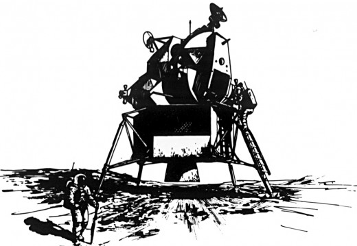 The Official NASA rendering of the moon landing.  Doesn't look quite like you remember, does it? Could it all have been drawn and animated by Hollywood?