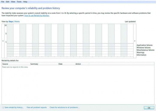 Reliability Monitor can be a handy tool when troubleshooting computer freezes.