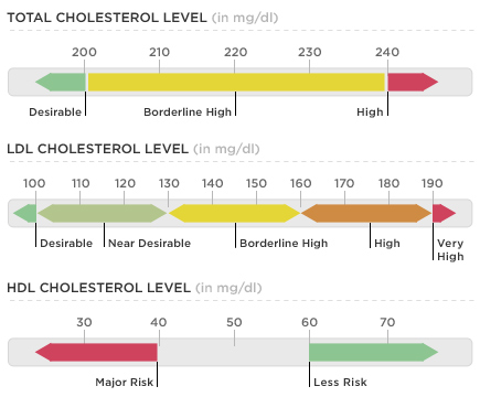 pic of cholesterol levels chart
