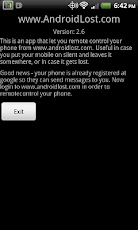 Android Lost app installed in smartphone.