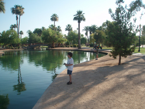 Fishing at Encanto Park