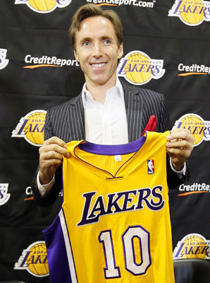 Steve Nash in a Laker uniform doesn't spell good news for fantasy owners.  Not enough shots to go around.