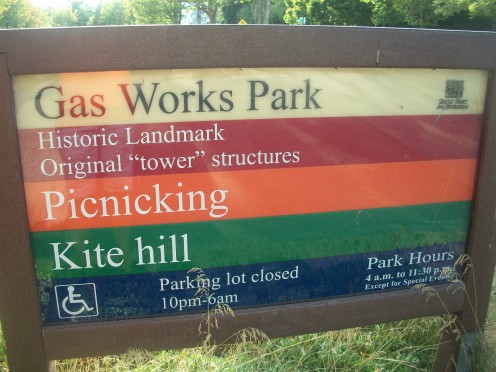 Gas Works Park Sign