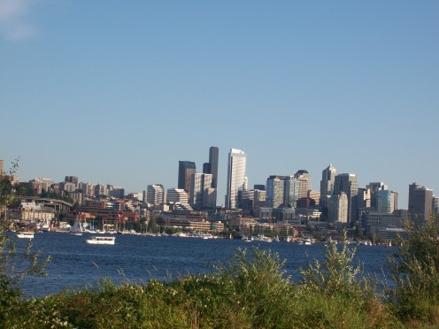 View of downtown Seattle from Gas Works Park