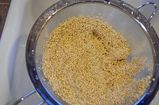 Be sure and rinse the quinoa thoroughly to remove any saponins