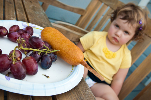 Be patient with your toddler, being a picky eater is all a part of growing up. Don't force foods on them and offer them a variety of nutritious foods. Sometimes they might refuse to start off with and then happily eat away once everyone else does. 