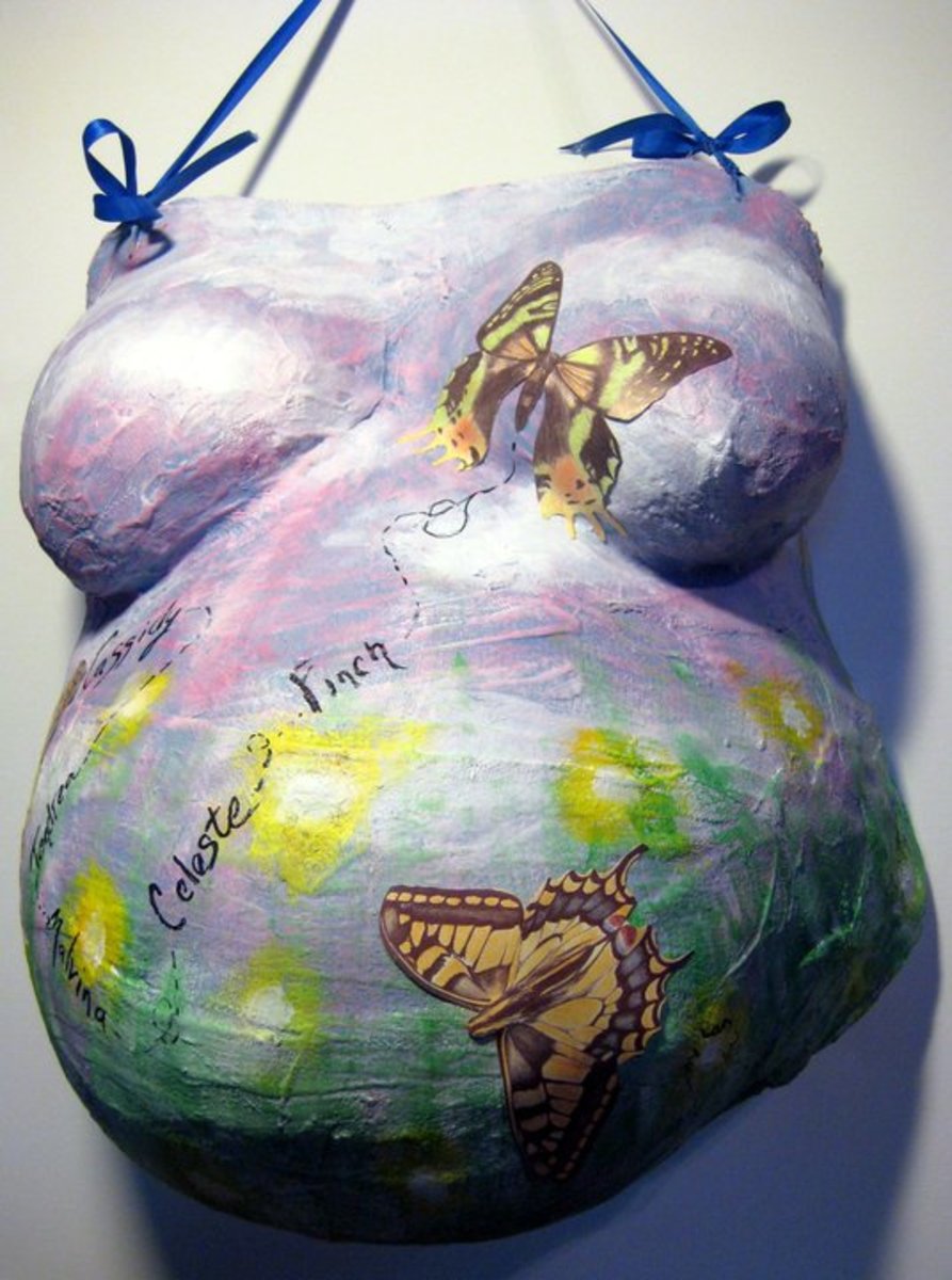 Pregnant Belly Art: How to Make A Belly Cast, Instructions, Ideas, and