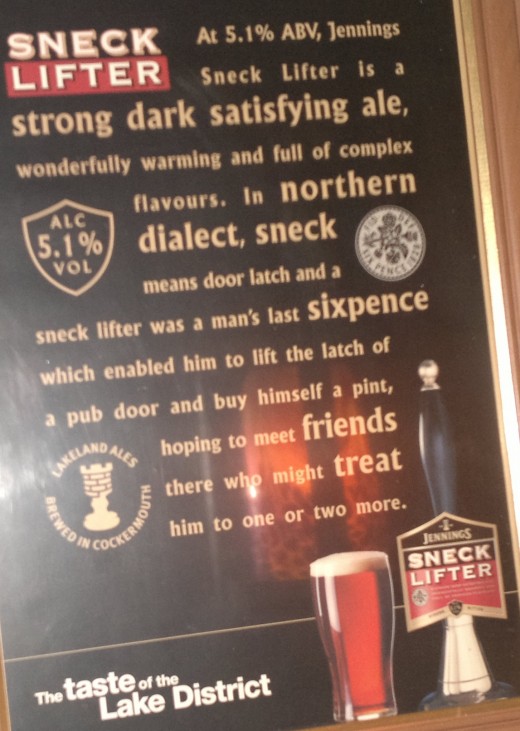 Poster at the Bridge Inn, Santon Bridge.