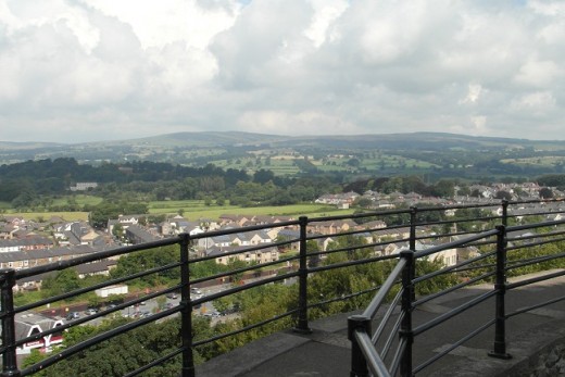 Clitheroe Casle view from the ramparts