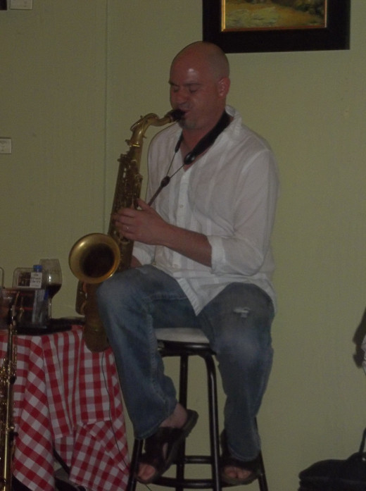 Normally the jazz concert is played outside on the lawn. However, due to storms the day prior, we enjoyed the concert inside the Art Gallery. Not a problem because it kept us out of the heat as well!