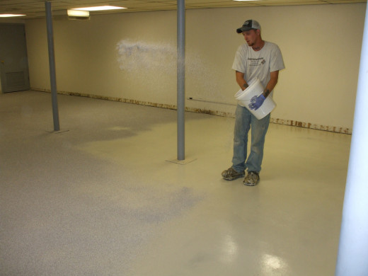 Color flake application