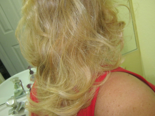After taking your hair down from a hair bun, this is the back.