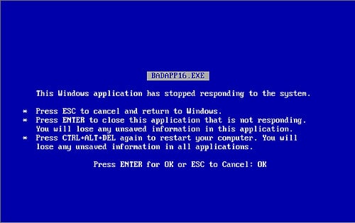 The Blue Screen of Death - it can happen to anyone