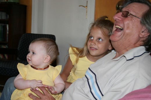 Sophie, Caitlin and Gramps