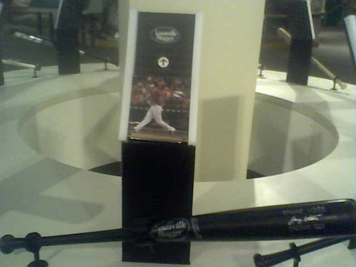 The Black Beauty of Reds MVP Joey Votto is Displayed at the Louisville Slugger Museum
