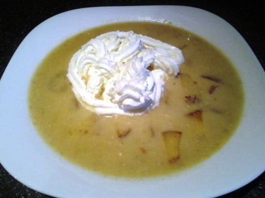 My creamy and cold peach soup