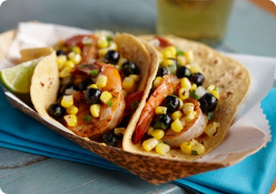 Shrimp Tacos with Corn Salsa