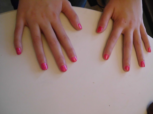 Very pretty manicure from the beauty school $5