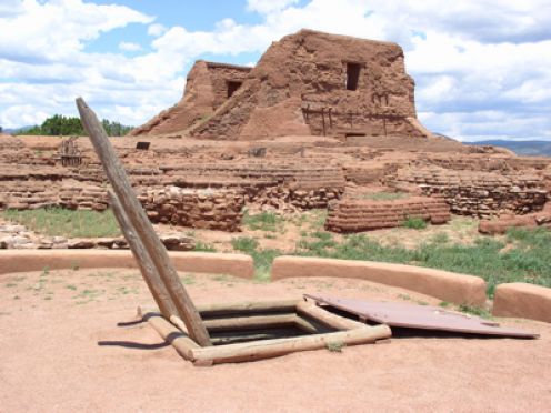 Entrance to a local Native American installation.