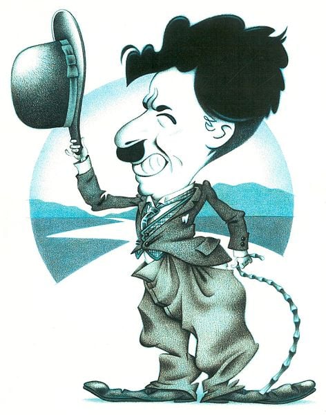 A Caricature of Charlie Chaplin