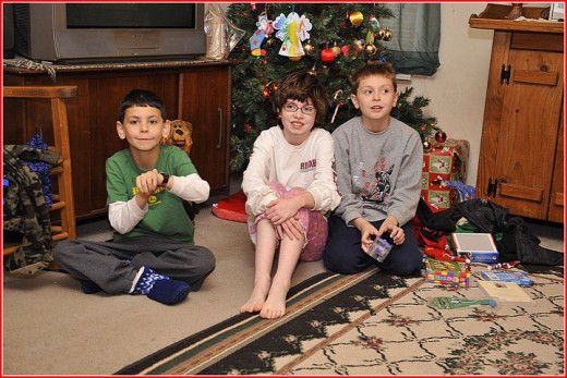 My kids on a cold X-mas day