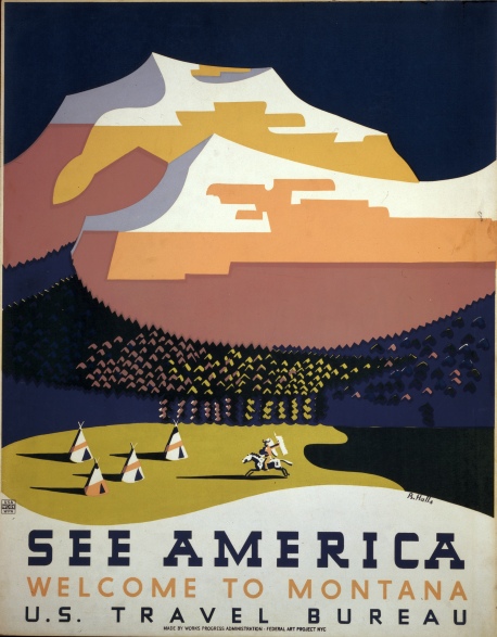 See America: Welcome to Montana, 1938. Artist: Richard Halls. 